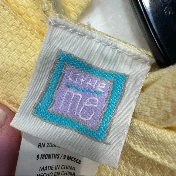 NWT Little Me Infant Girls cotton dress Yellow W/embroidered flowers 9 Months - Picture 5 of 13